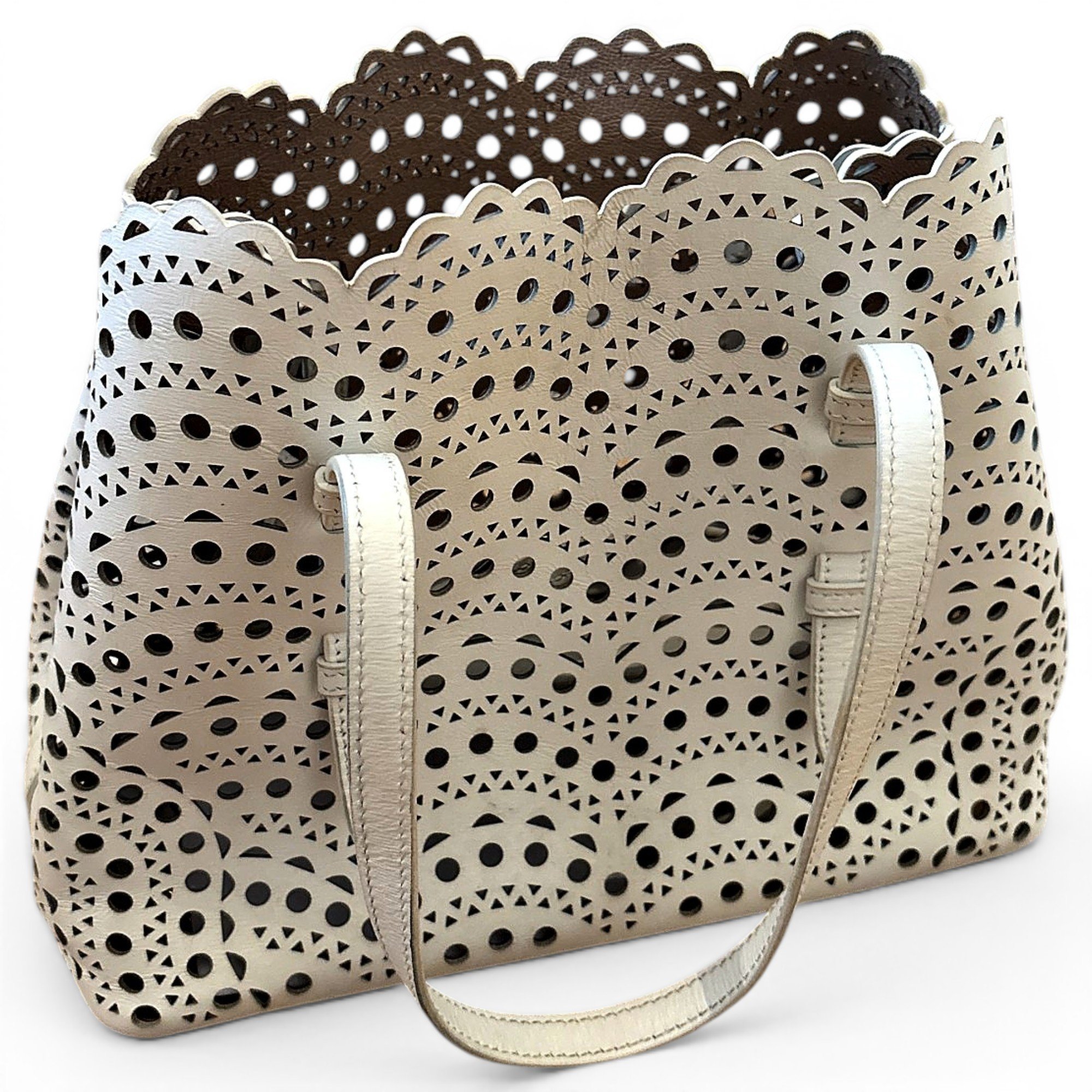Alaia Mina leather crossbody bag