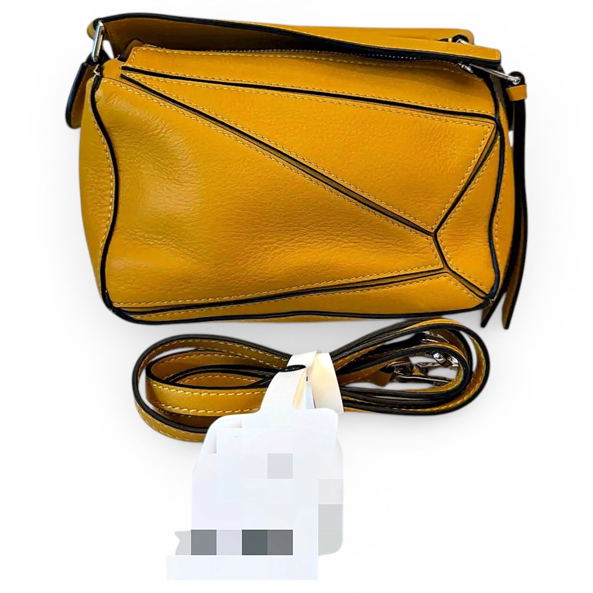 Puzzle leather handbag
