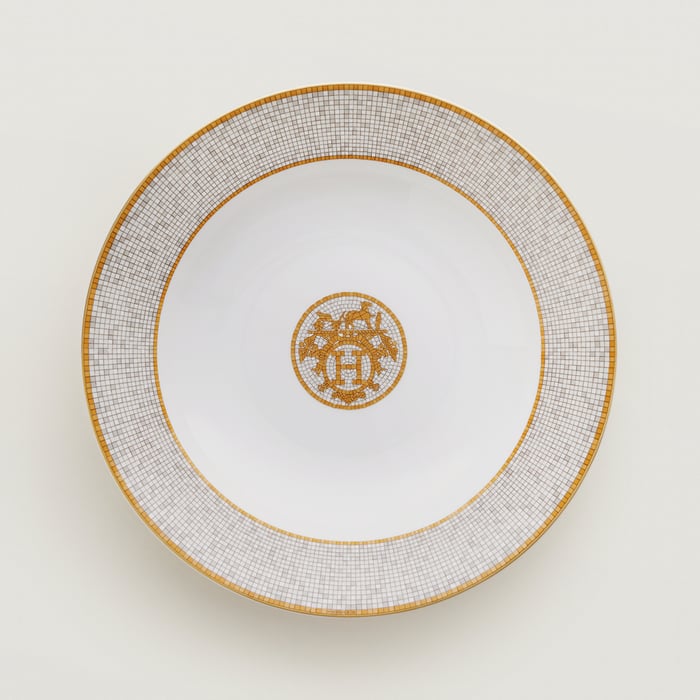 Sans Coloris Mosaique Au 24 Gold Round Deep Platter