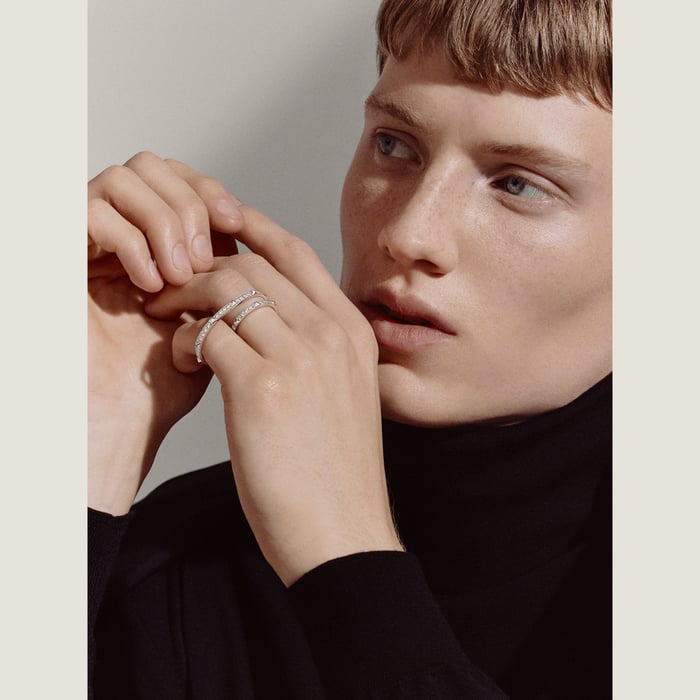 썽 꼴로리 Hermès Clou d'H 더블 링