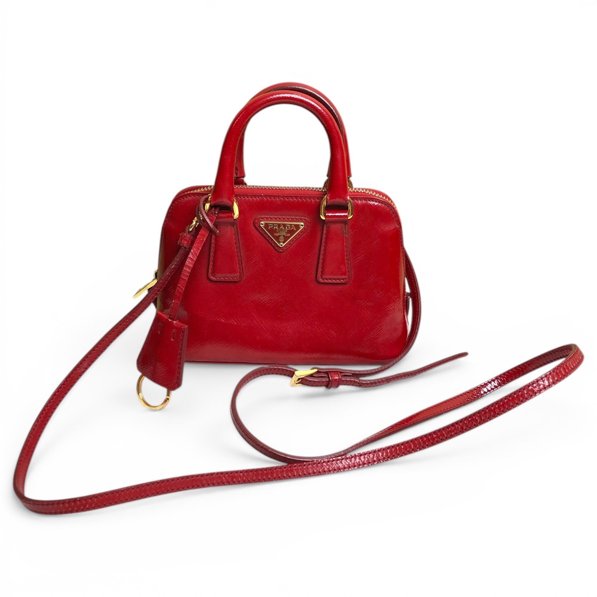 Leather bowling bag