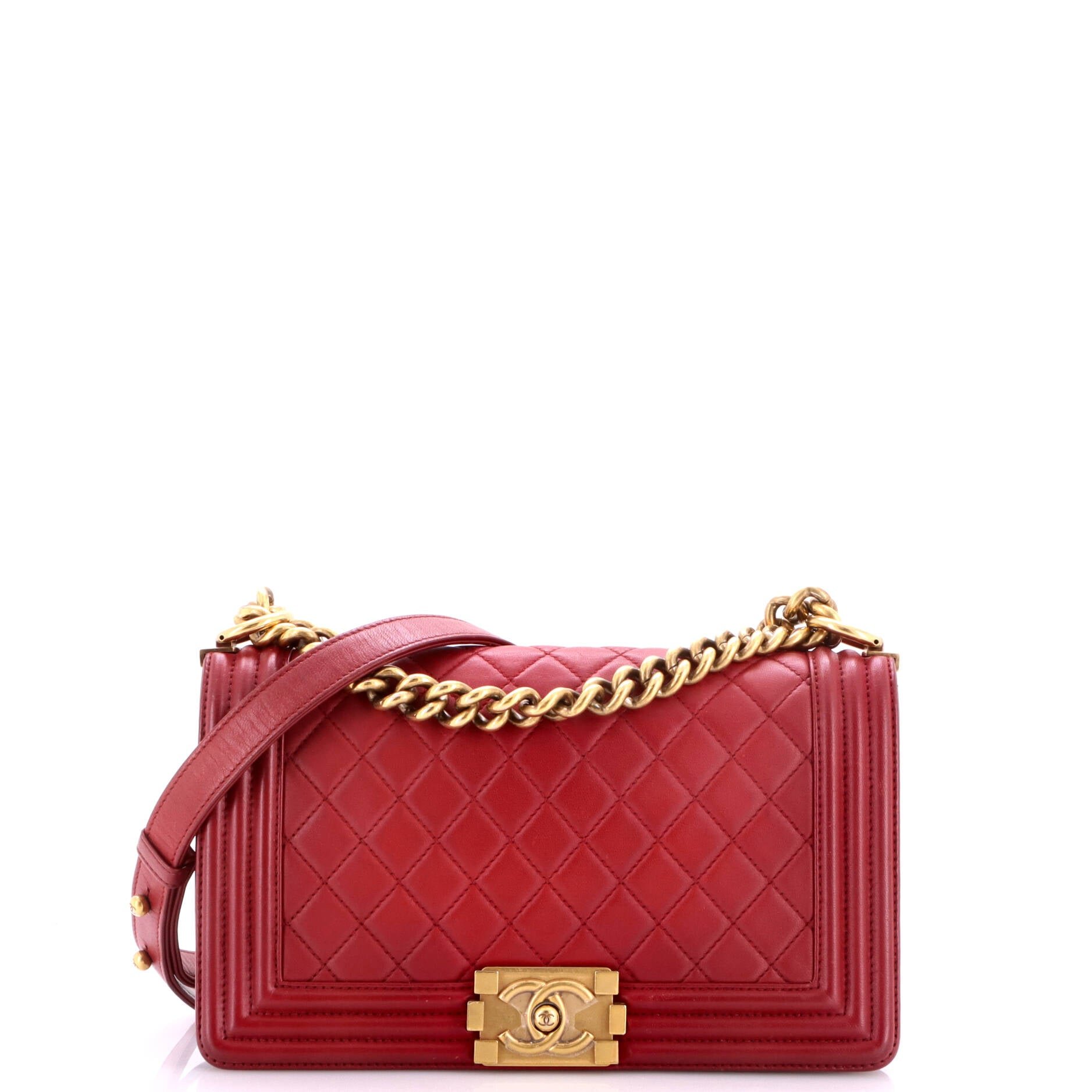 Boy Flap Bag Quilted Lambskin Old Medium