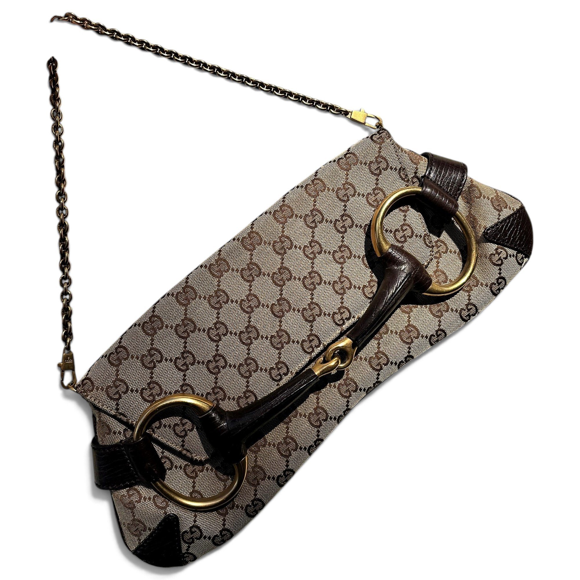 Horsebit Chain cloth handbag
