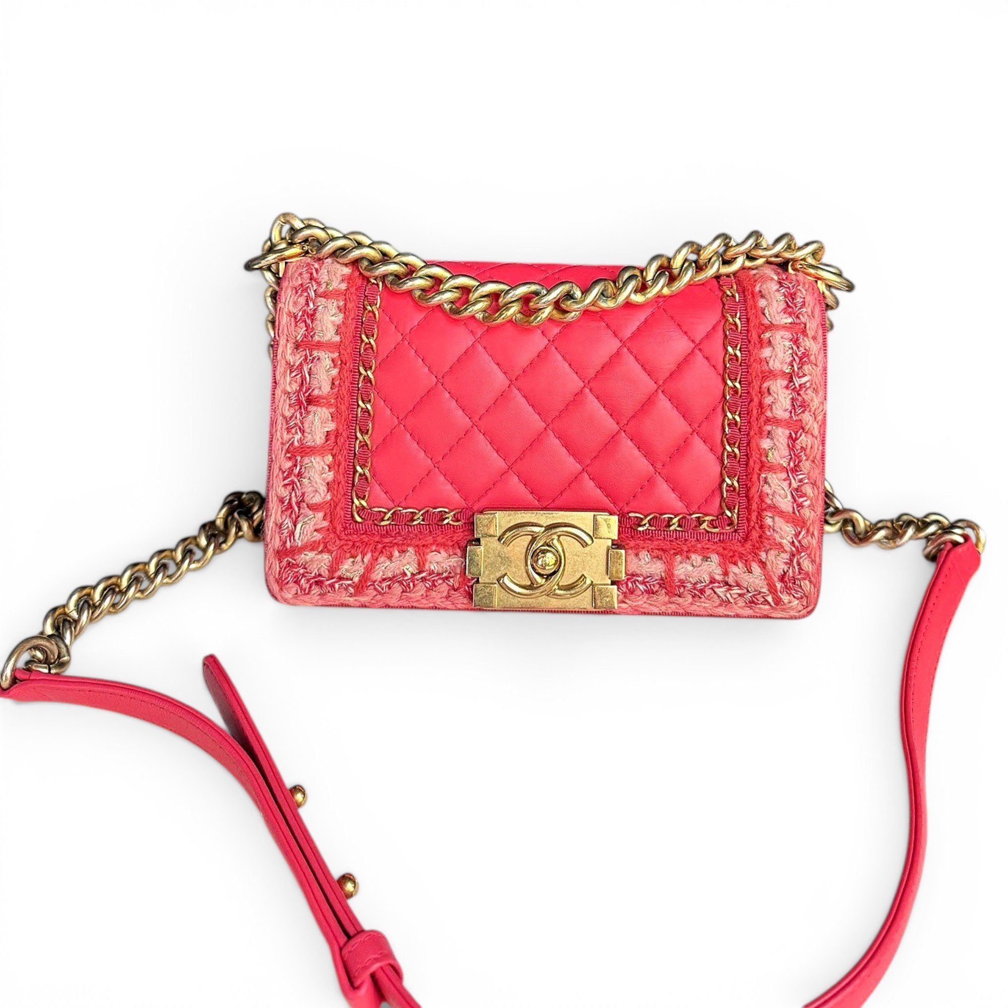 Boy wool crossbody bag
