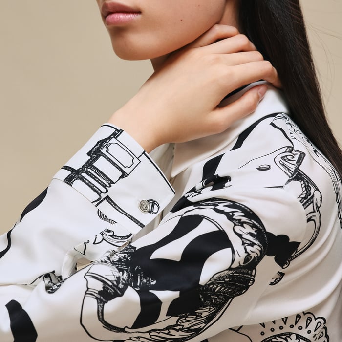 Blanc Nacre "Ferronnerie Remix" Classic Shirt