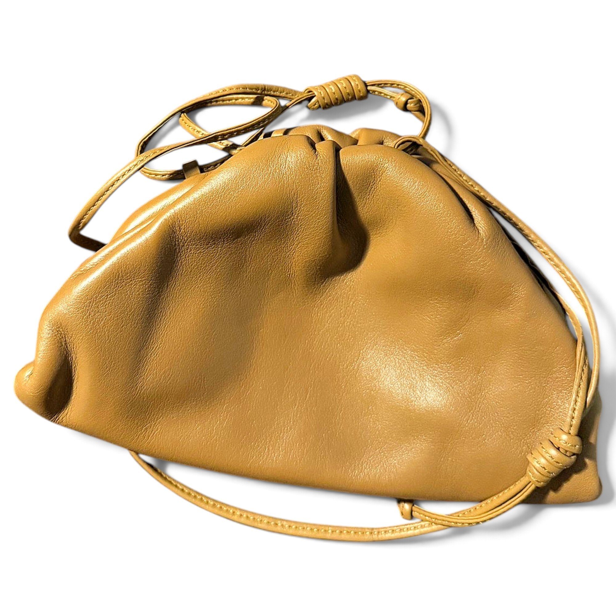 Pouch leather crossbody bag