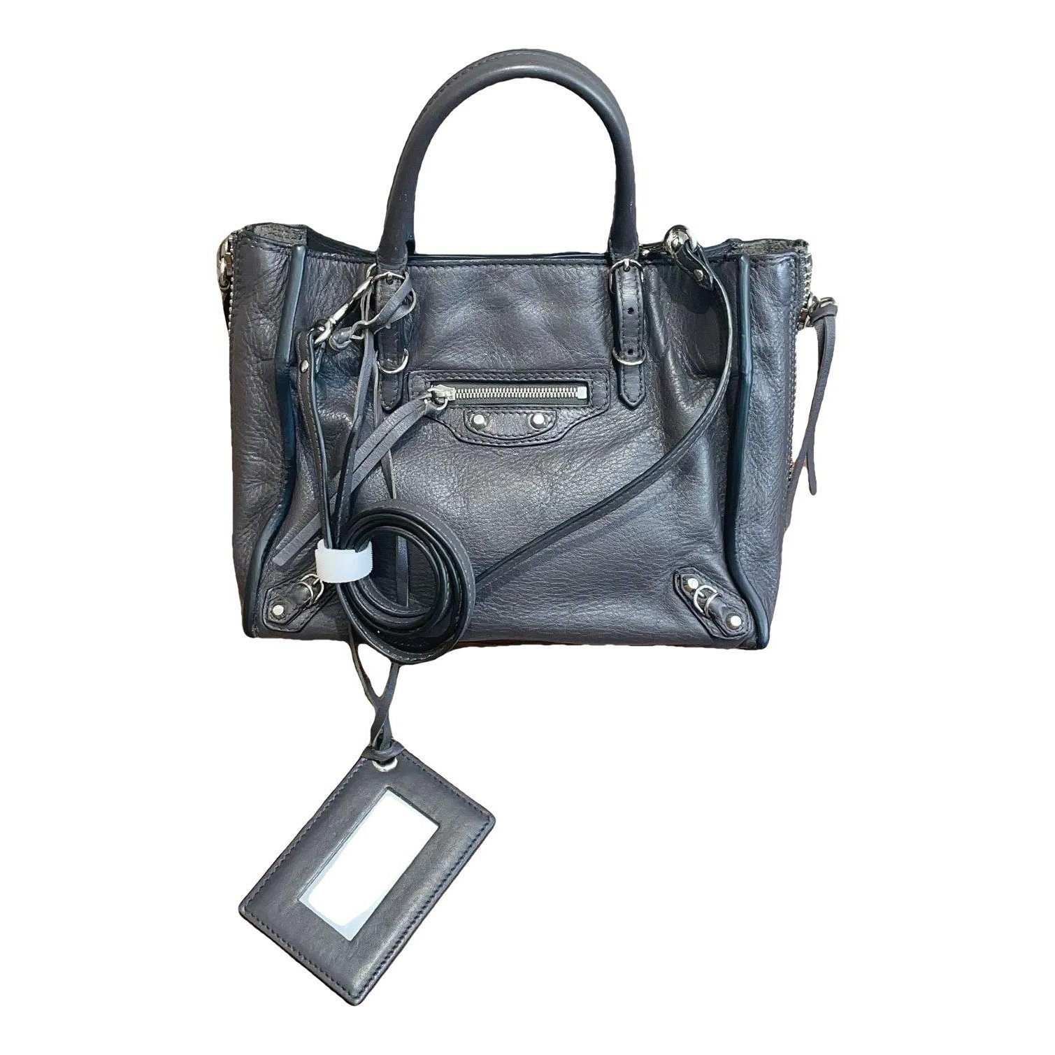 City leather handbag