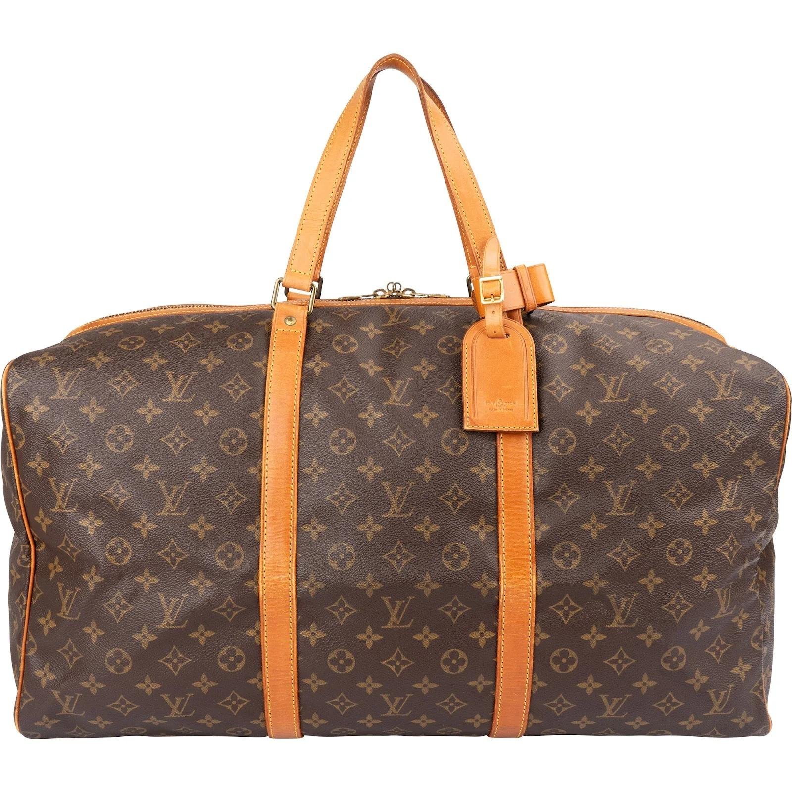 Sac souple leather travel bag