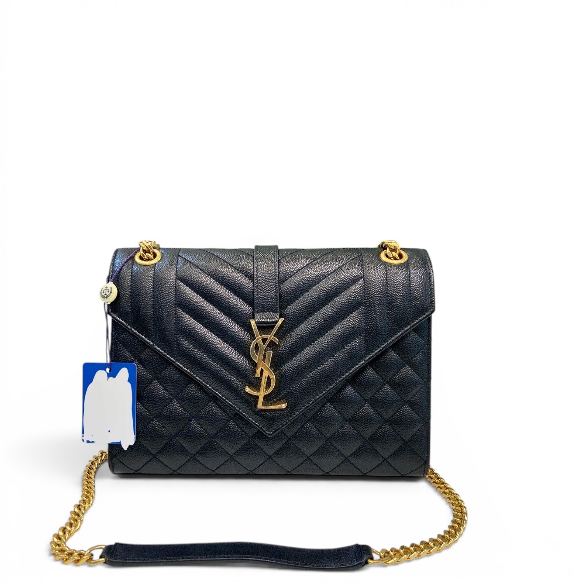 Envelope leather handbag
