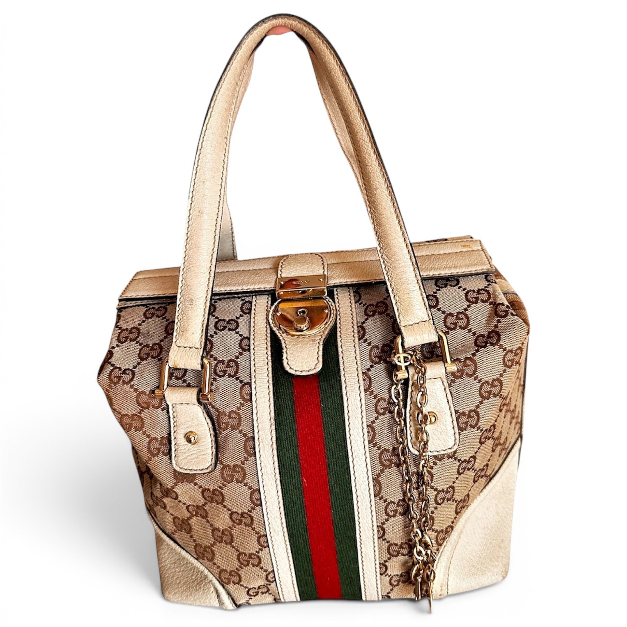 Boston leather handbag
