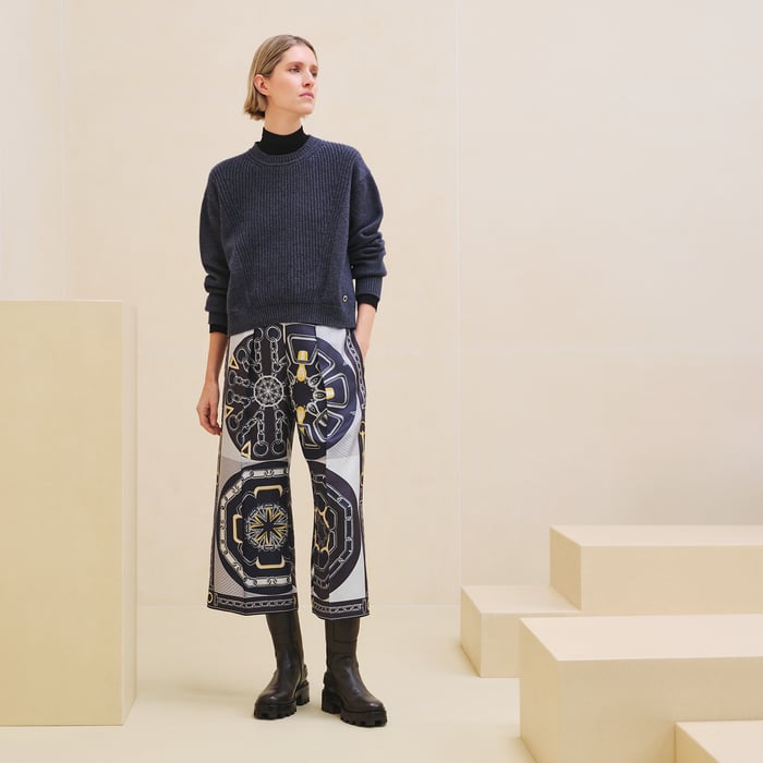 Bleu Noir "Effet Kaleidoscope" Cropped Pants