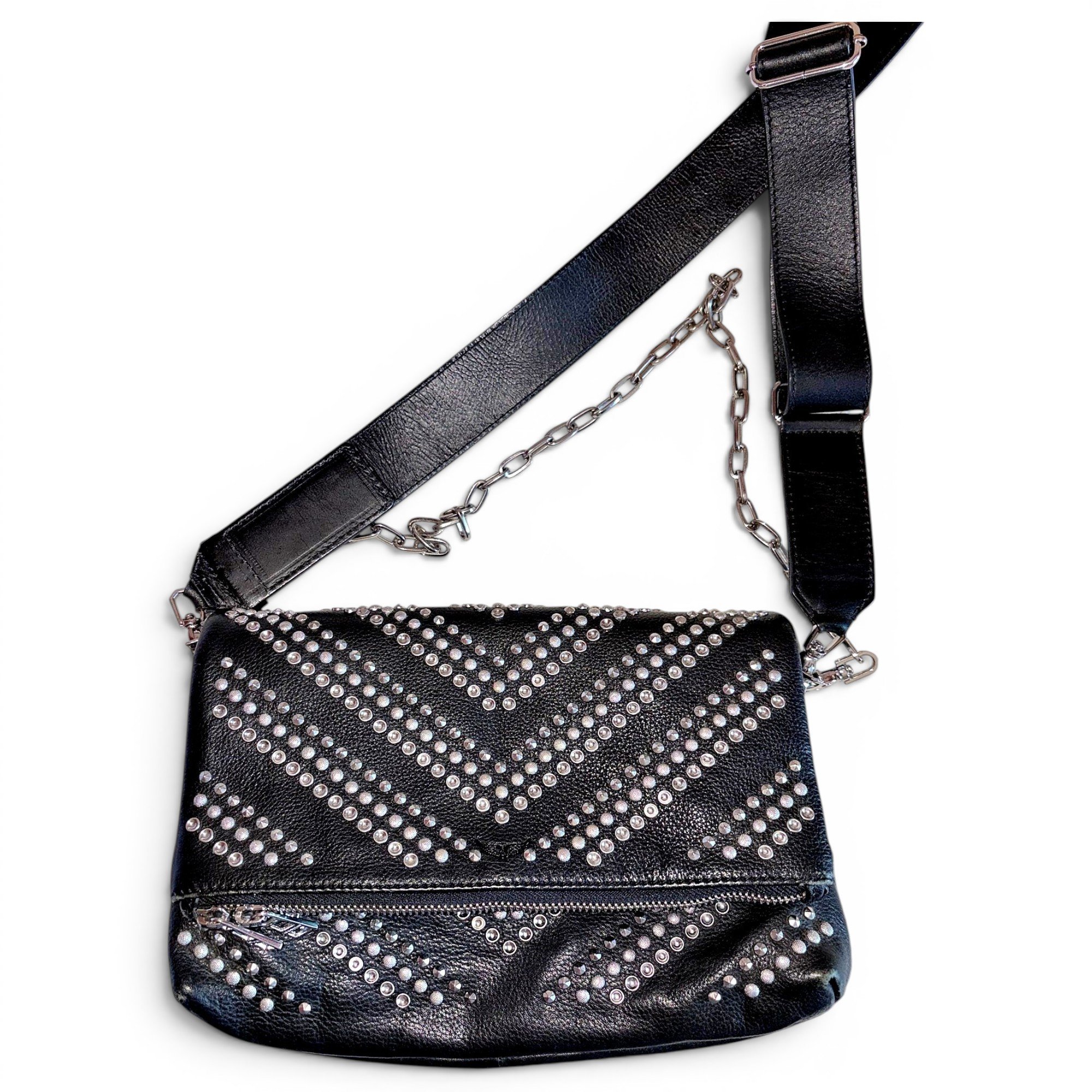 Rock leather crossbody bag