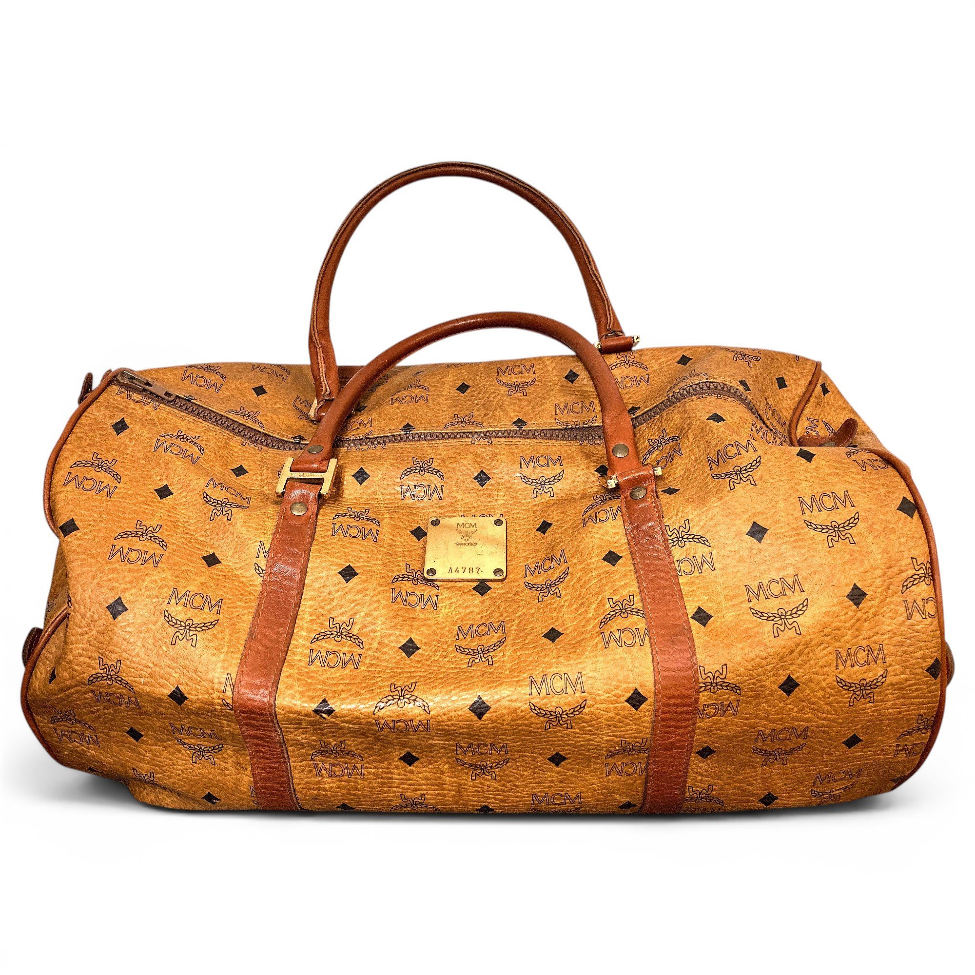 Boston leather travel bag