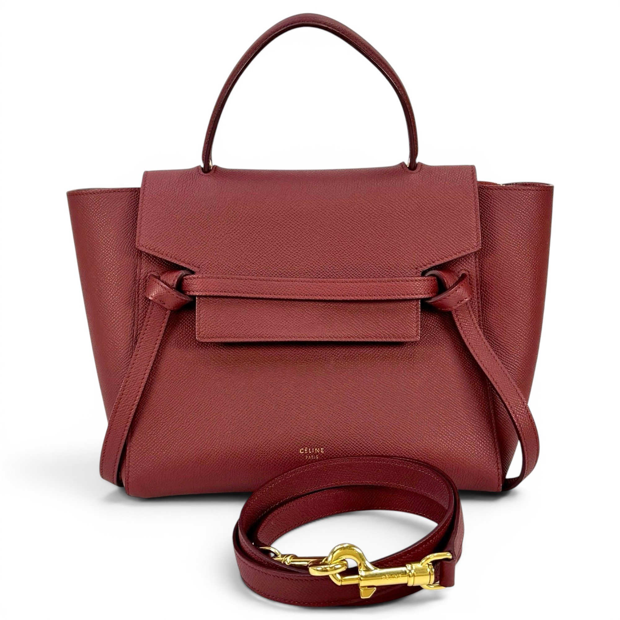 Belt leather handbag