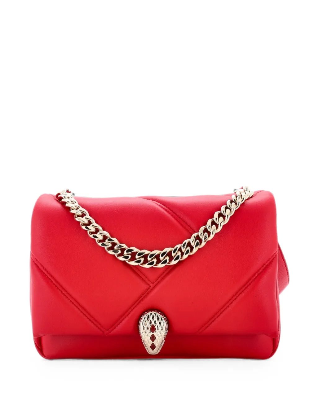 Serpenti Cabochon Messenger Bag Diagonal Quilted Leather Small crossbody bag
