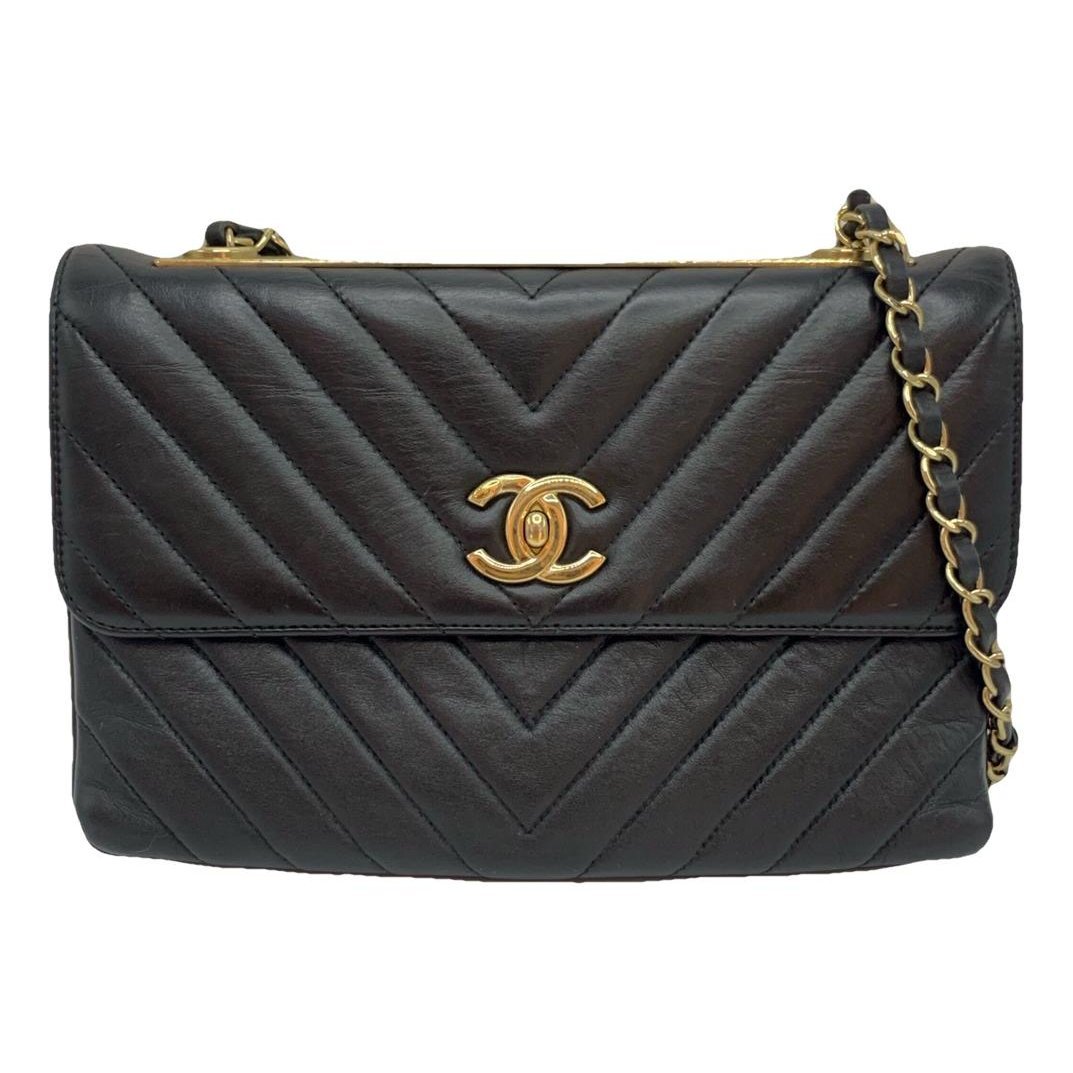Trendy CC Flap leather handbag