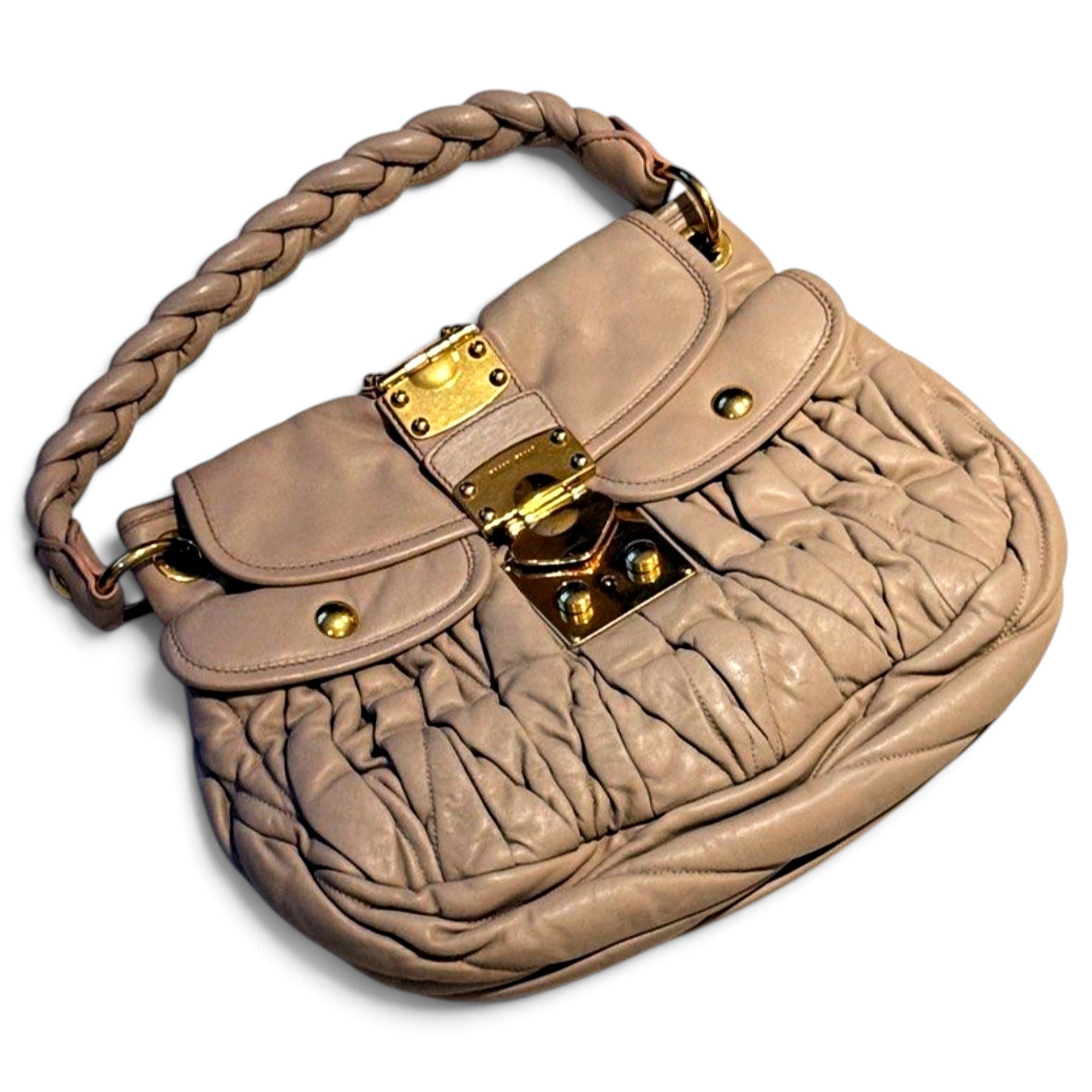 Coffer leather crossbody bag