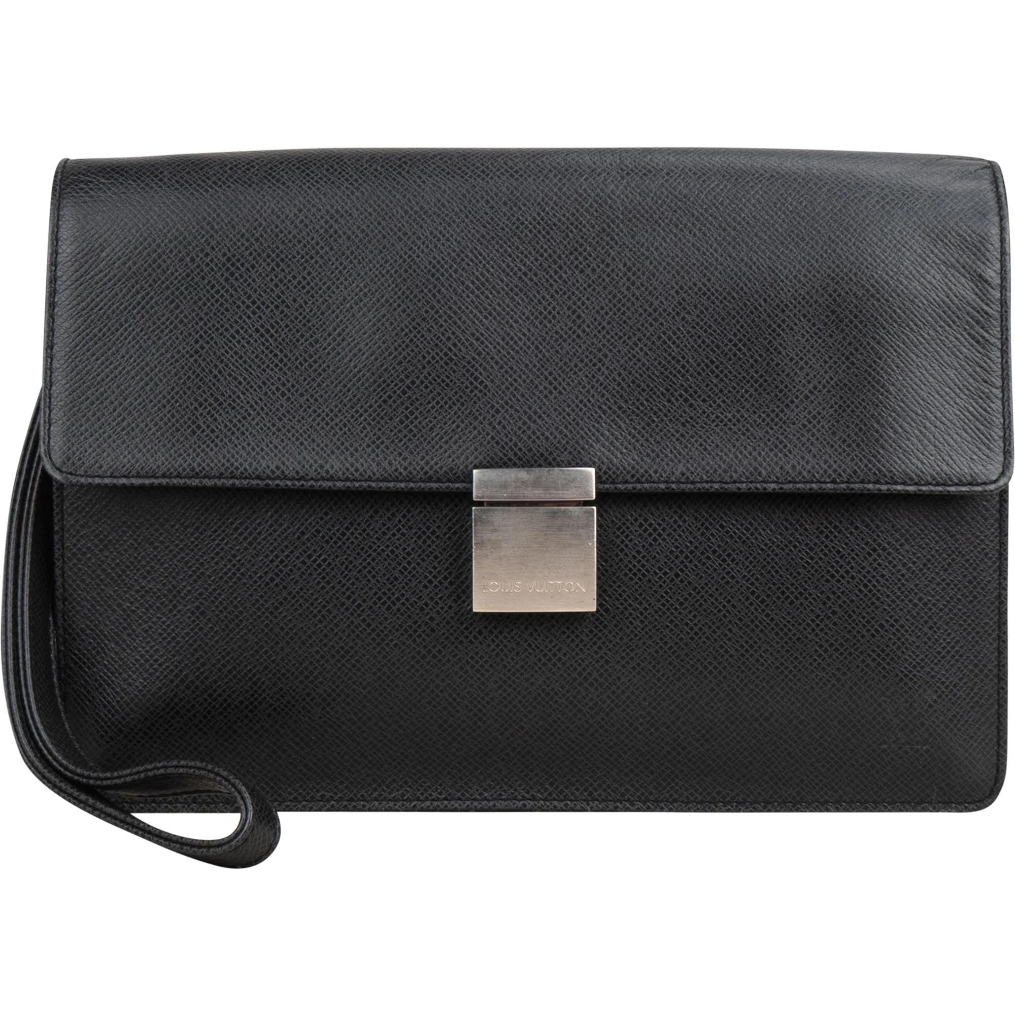 Leather clutch bag