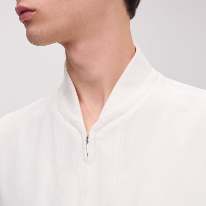 Blanc Short-sleeve Overshirt