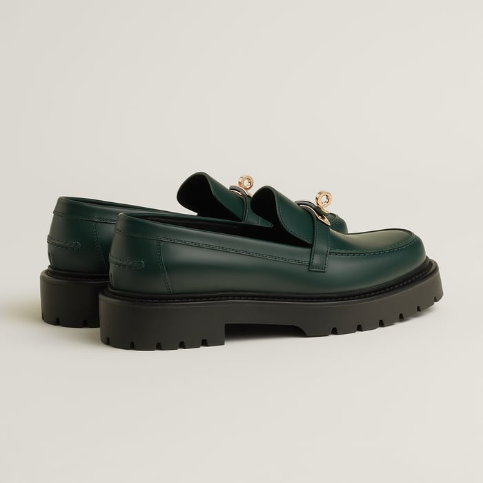 Vert Bouteille Icone Loafer