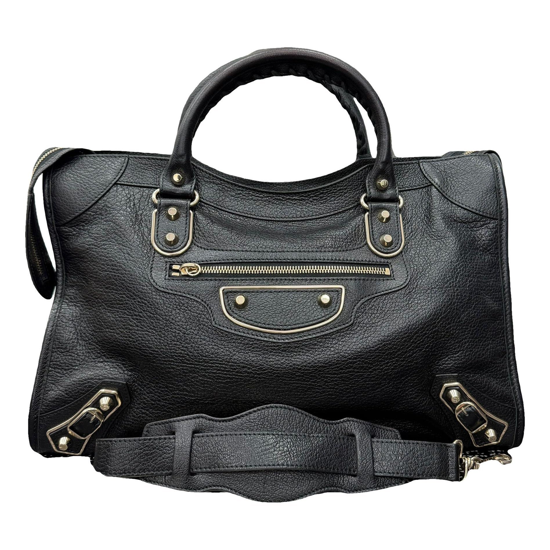 Classic Metalic leather handbag