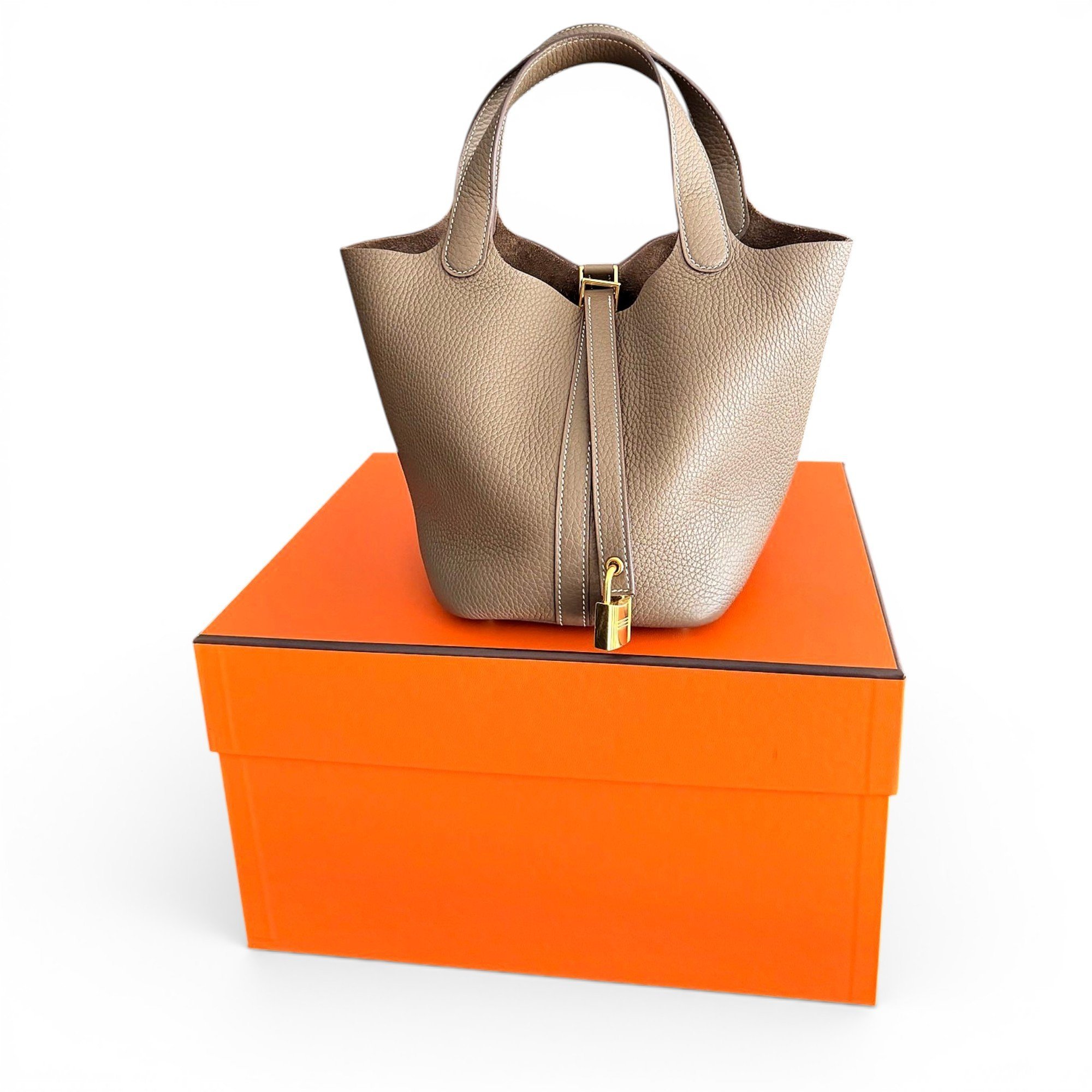 Picotin leather handbag