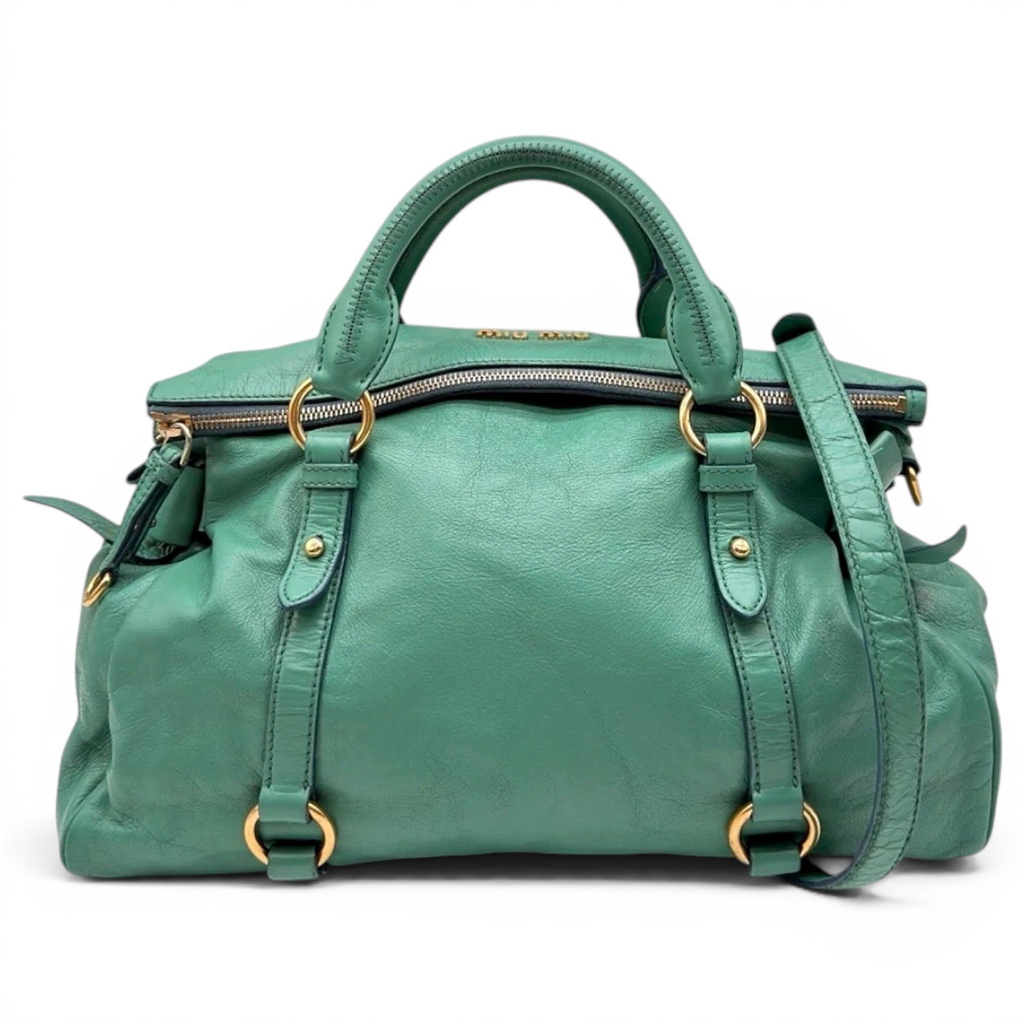 Bow bag leather handbag