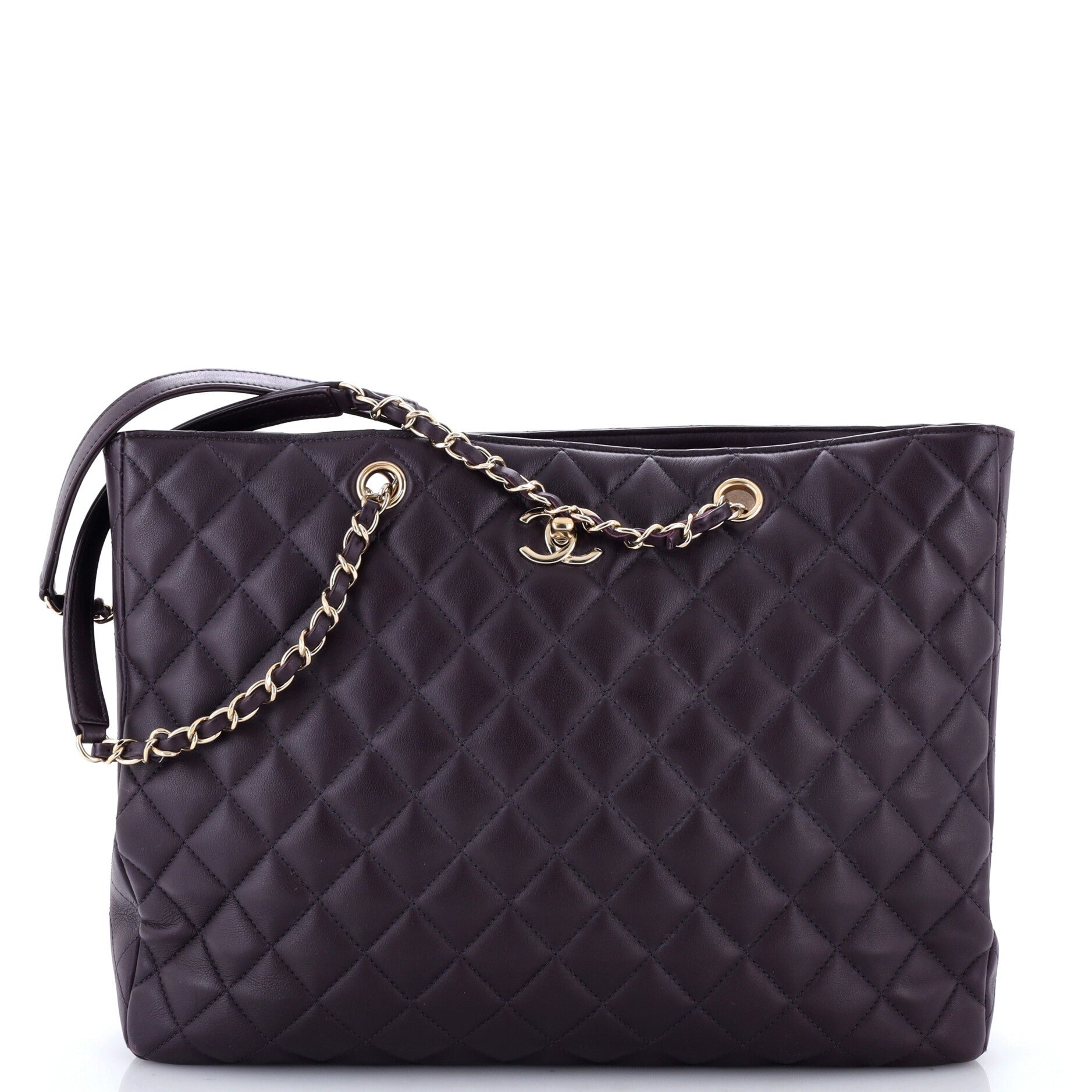Classic CC Shopping Tote Quilted Calfskin Large