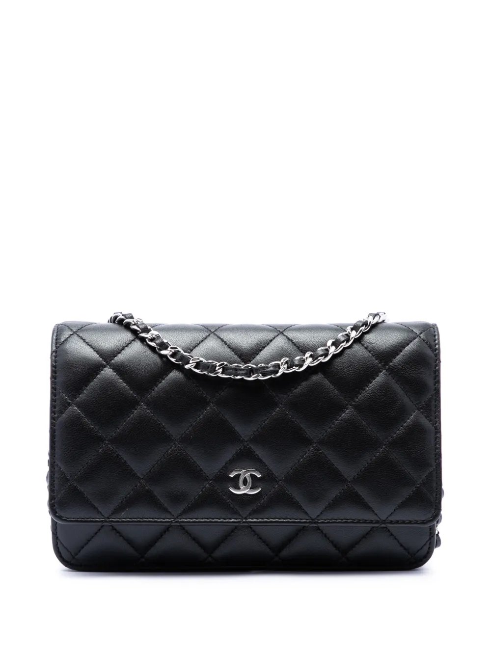 2018 CC Quilted Lambskin Wallet On Chain crossbody bag