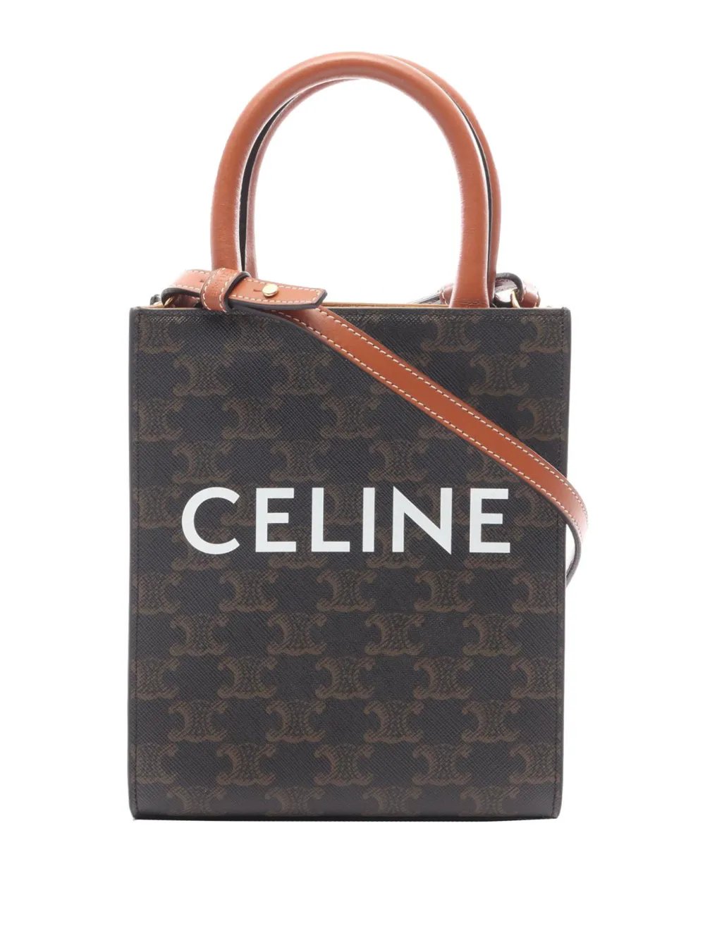 2000-2026 Mini Triomphe Coated Canvas Vertical Cabas satchel