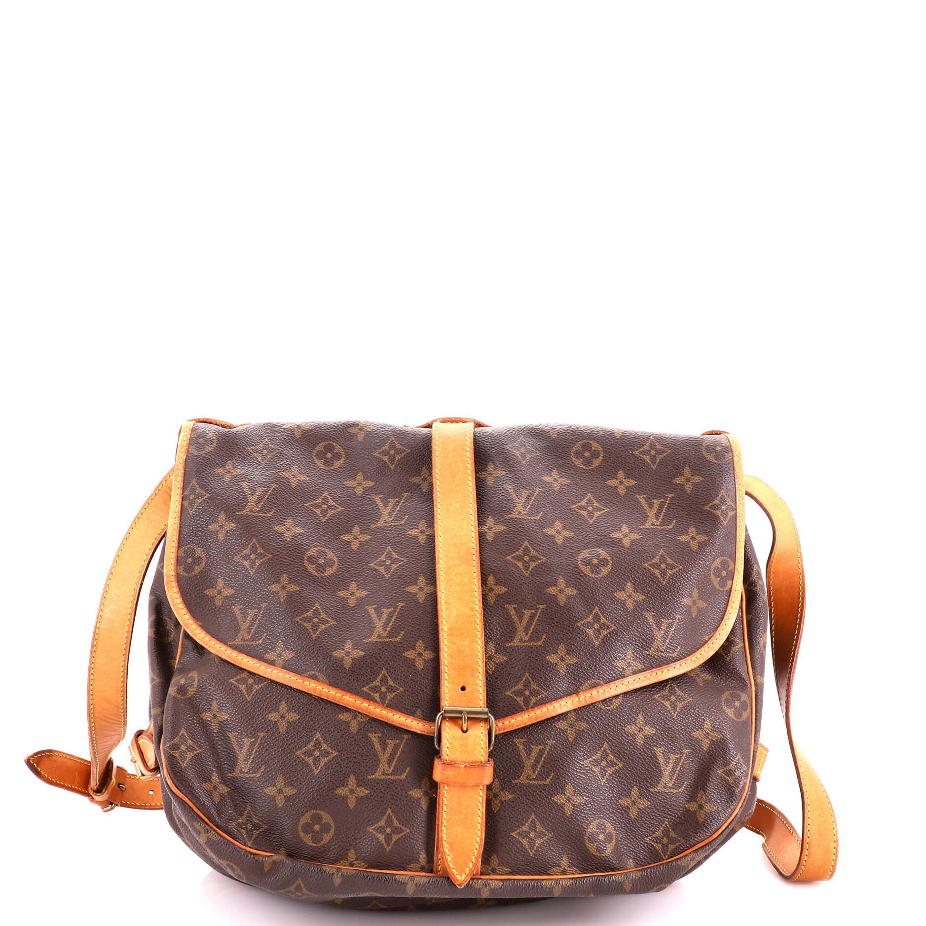 Louis Vuitton Saumur Handbag Monogram Canvas 30