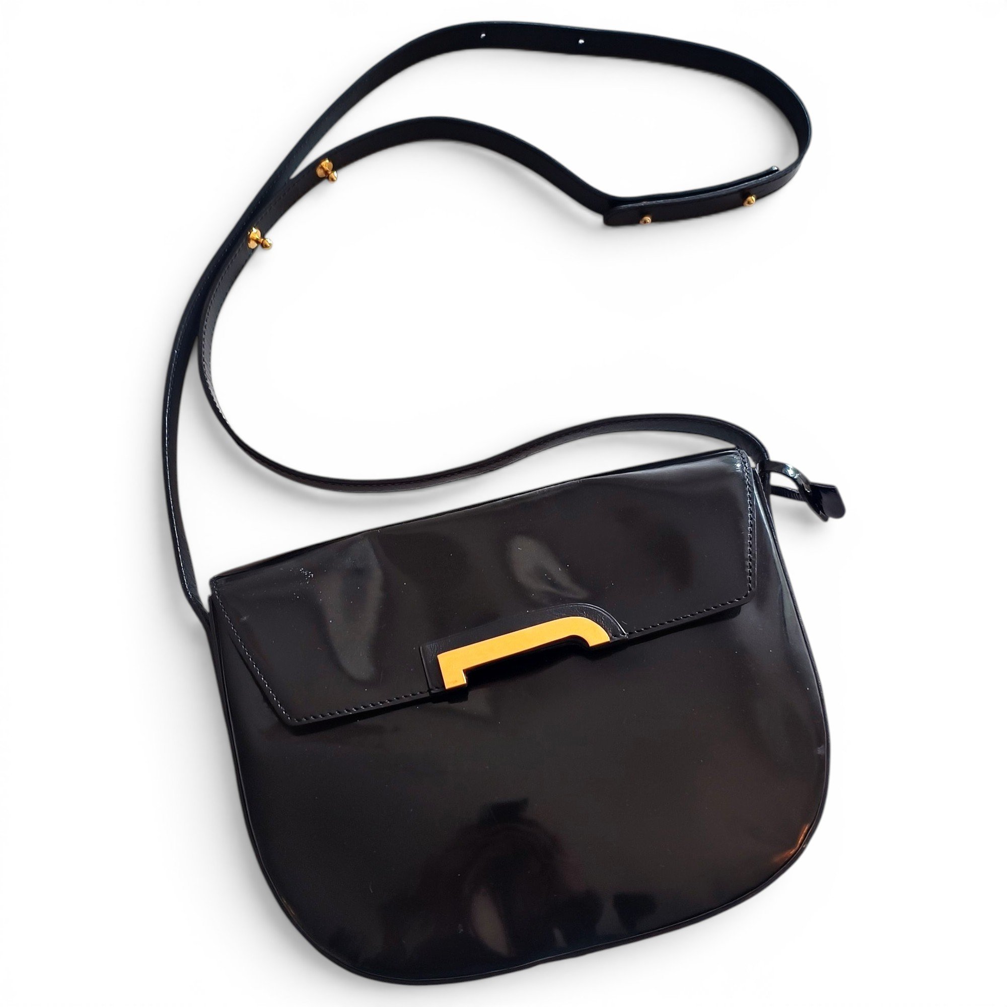Patent leather crossbody bag