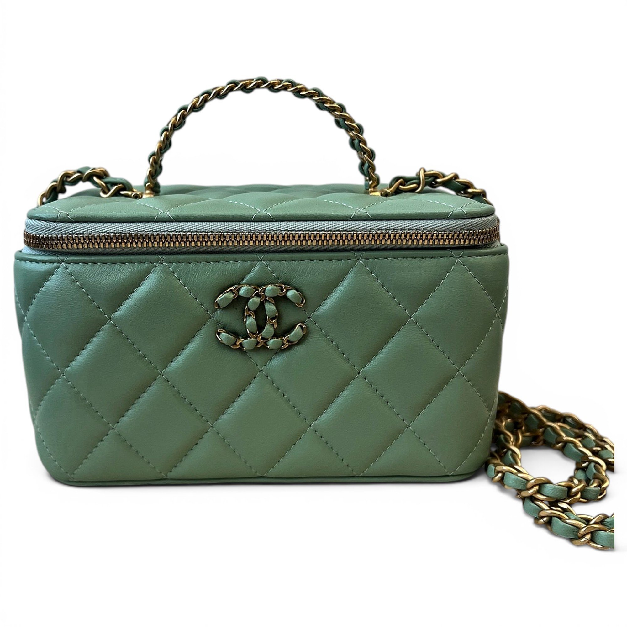 Trendy CC Vanity leather handbag