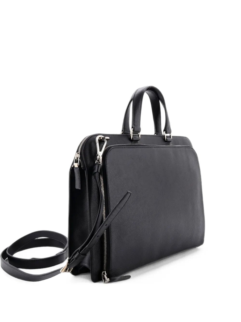 Travel Briefcase Saffiano Leather Tall business bag