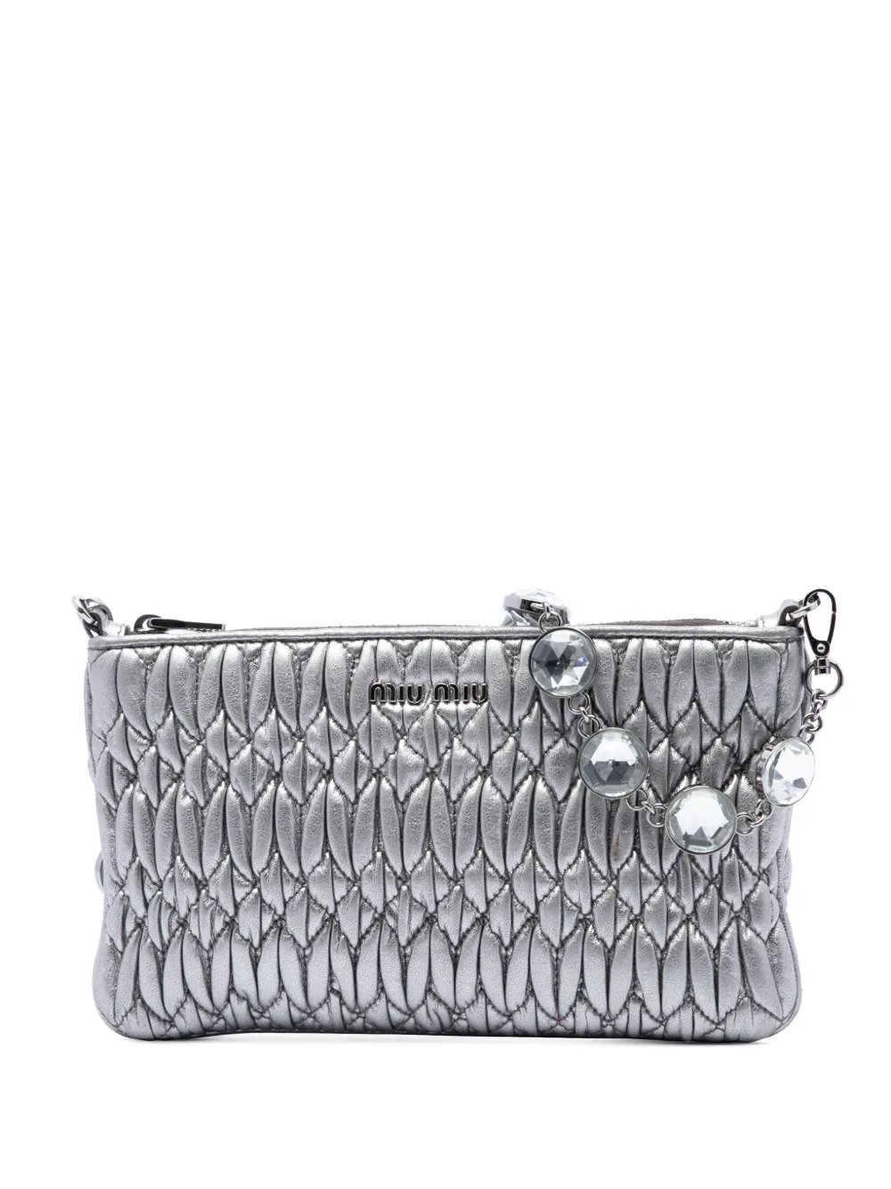 2010-2026 Metallic Matelasse Nappa Crystal Chain crossbody bag
