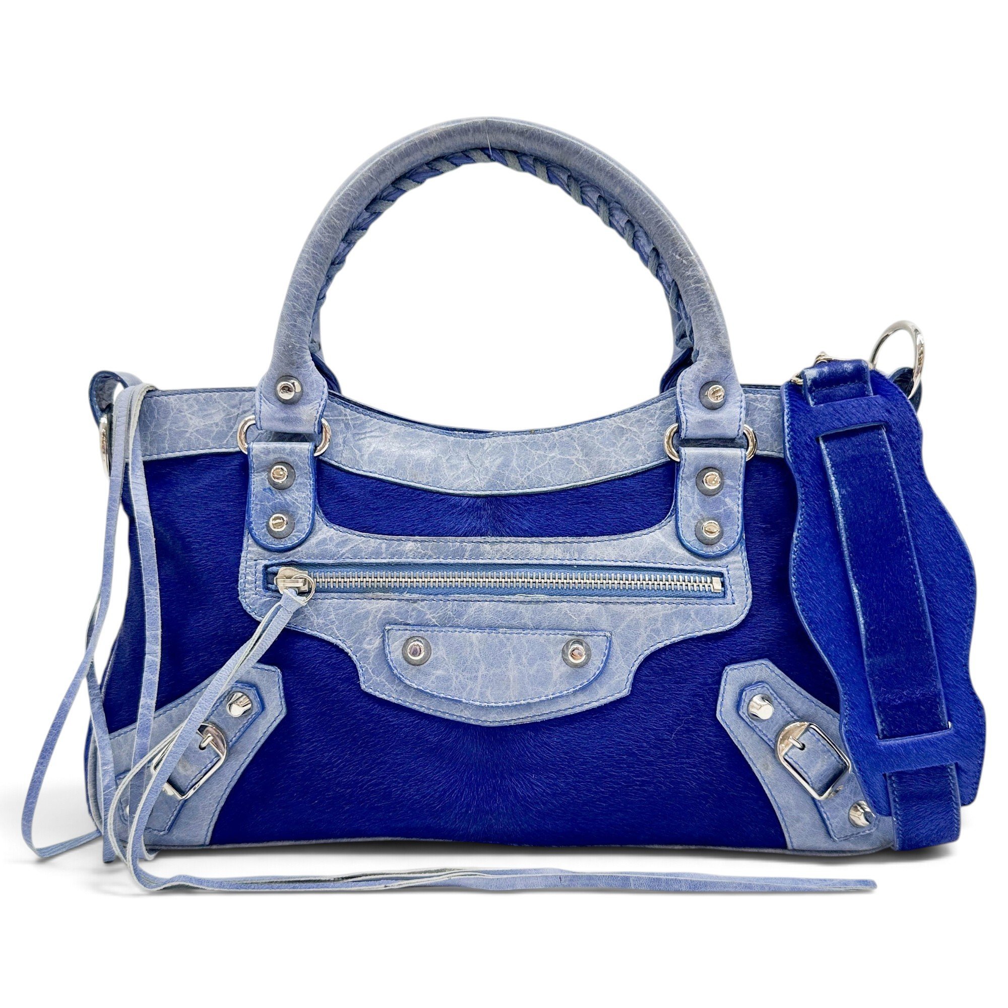 Balenciaga First pony-style calfskin handbag