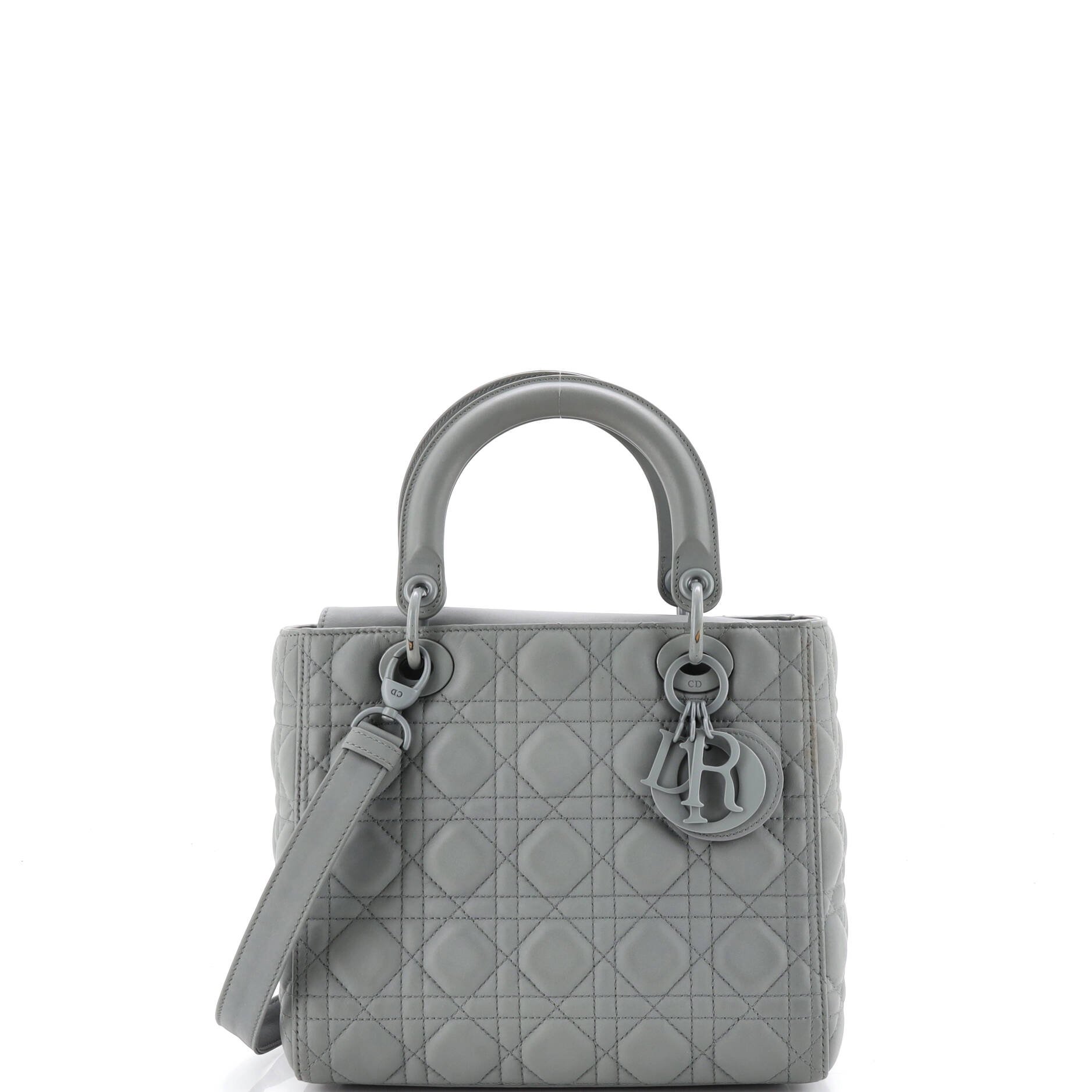 Ultra Matte Lady Dior Bag Cannage Quilt Calfskin Medium