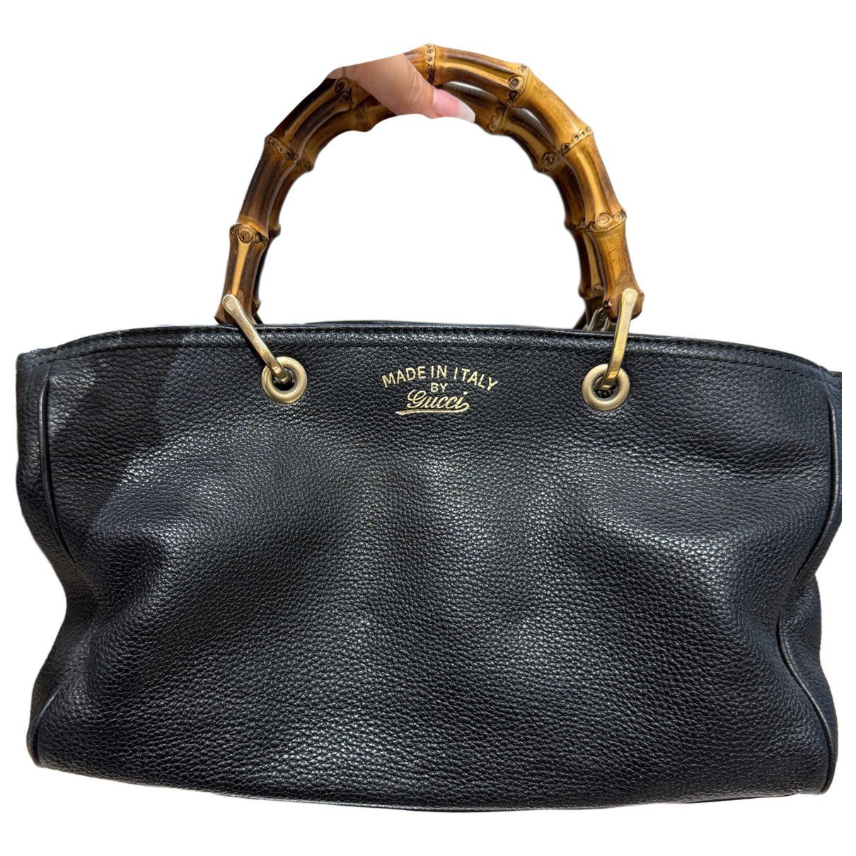 Bamboo leather handbag