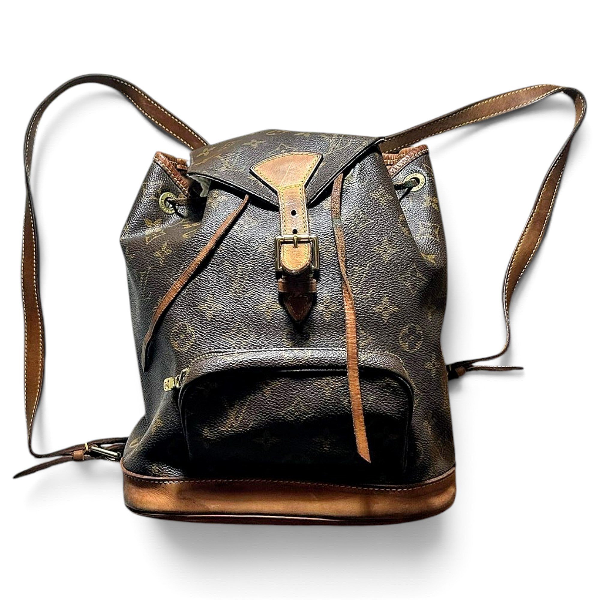 Montsouris Vintage leather backpack