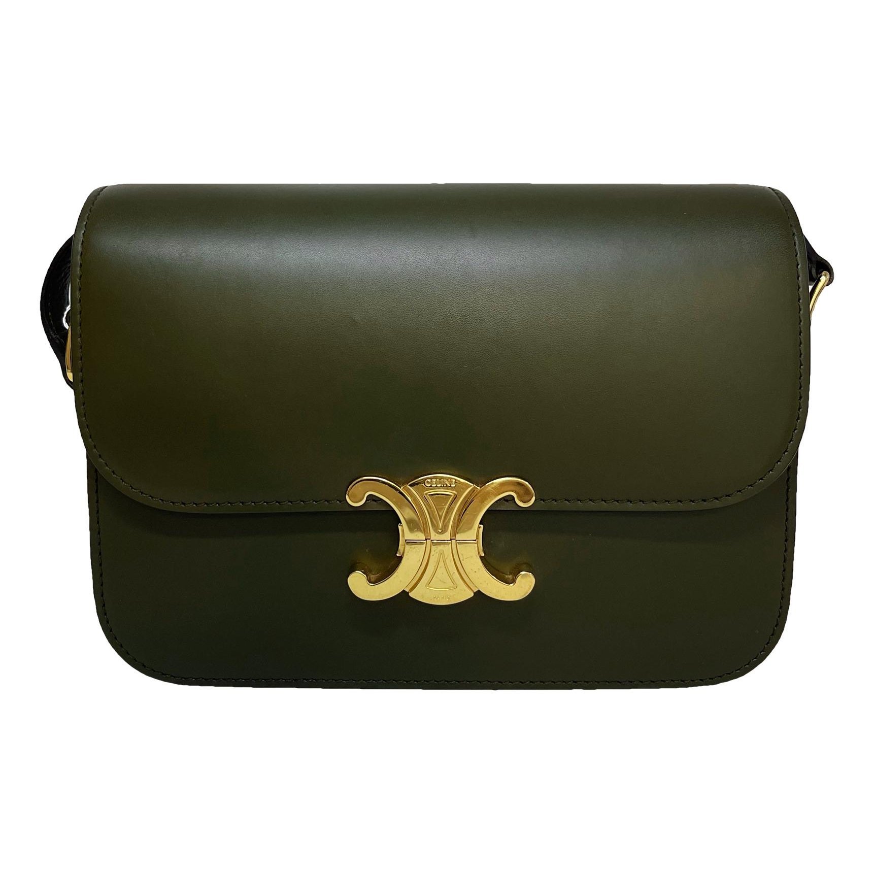 Triomphe leather handbag
