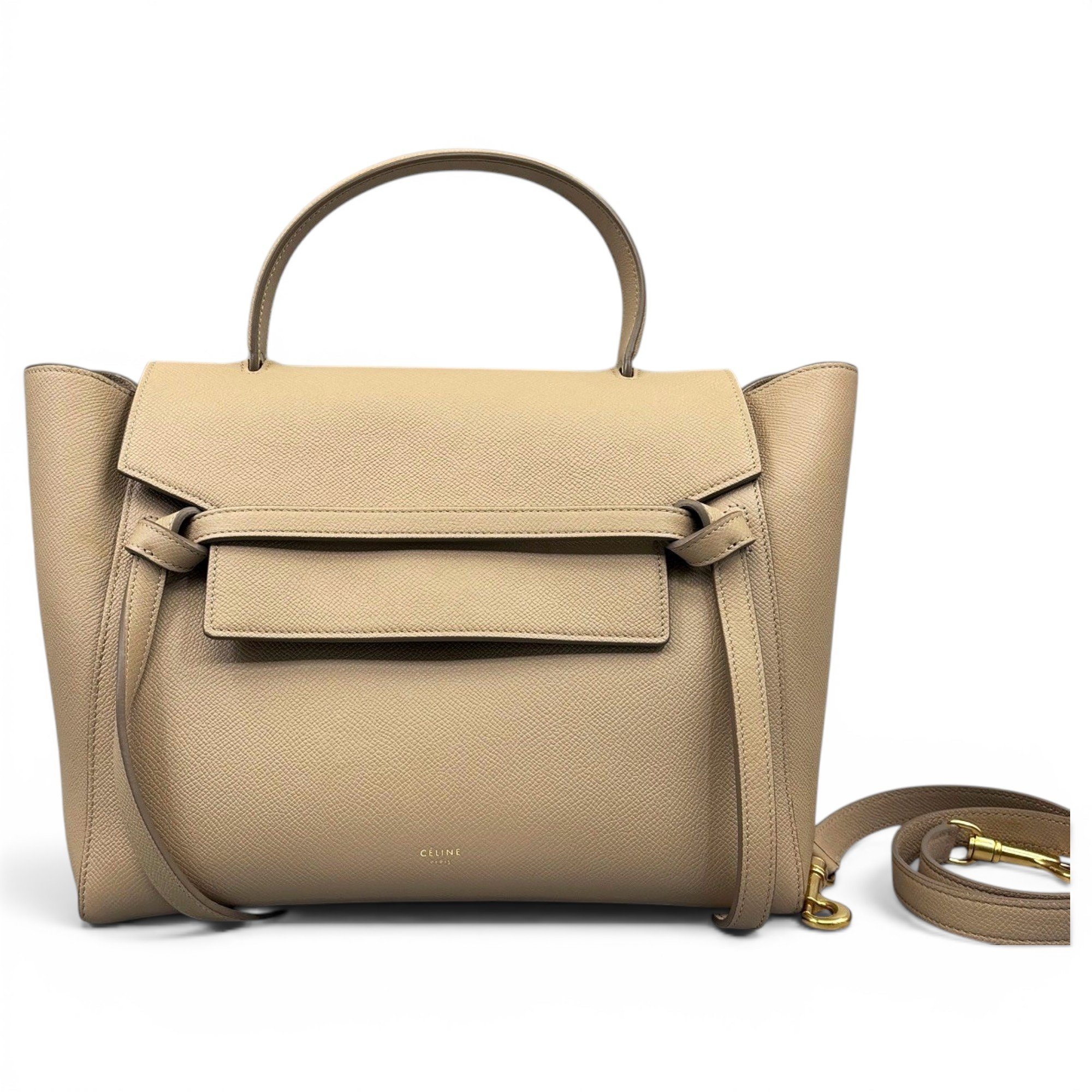Belt leather handbag