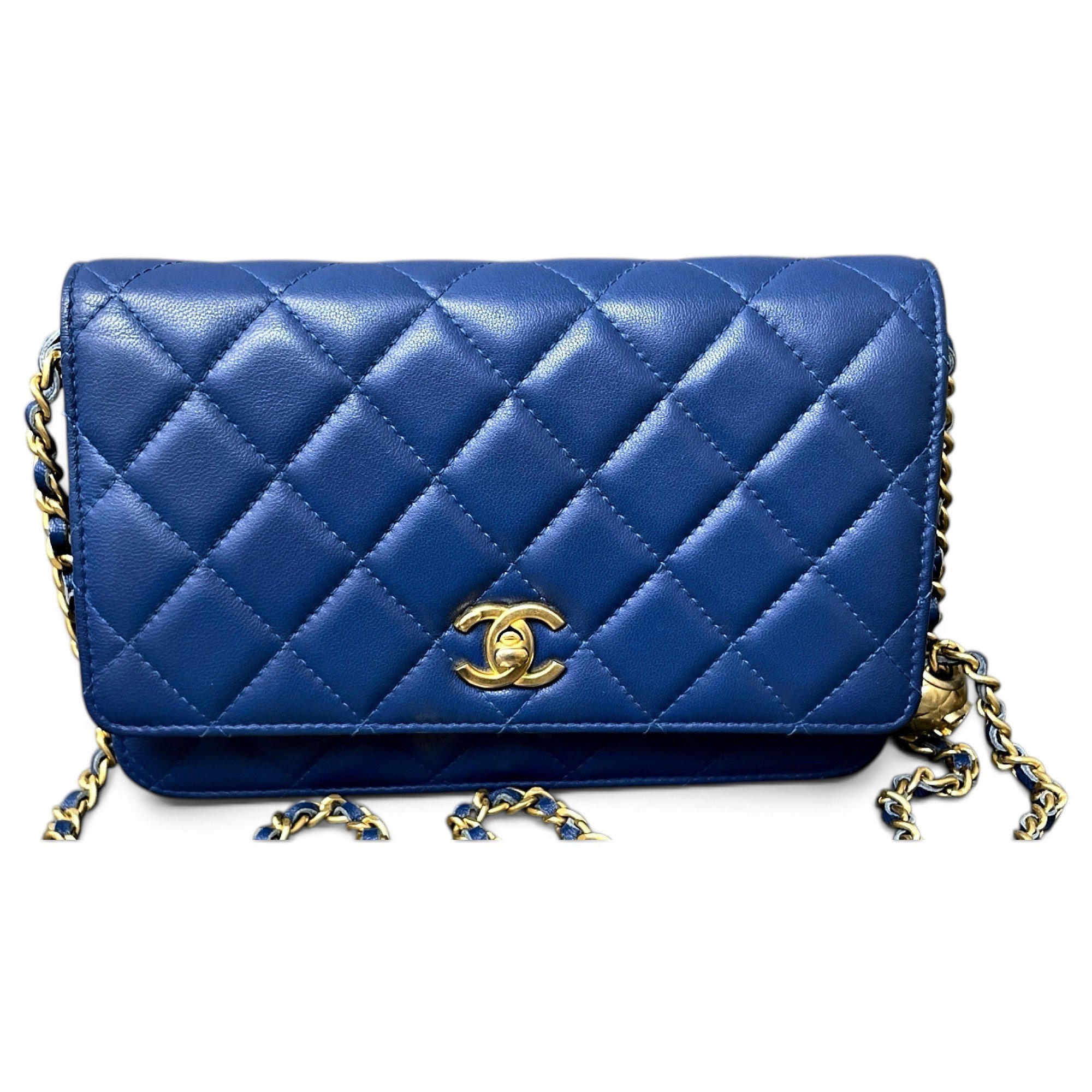 Wallet On Chain leather crossbody bag