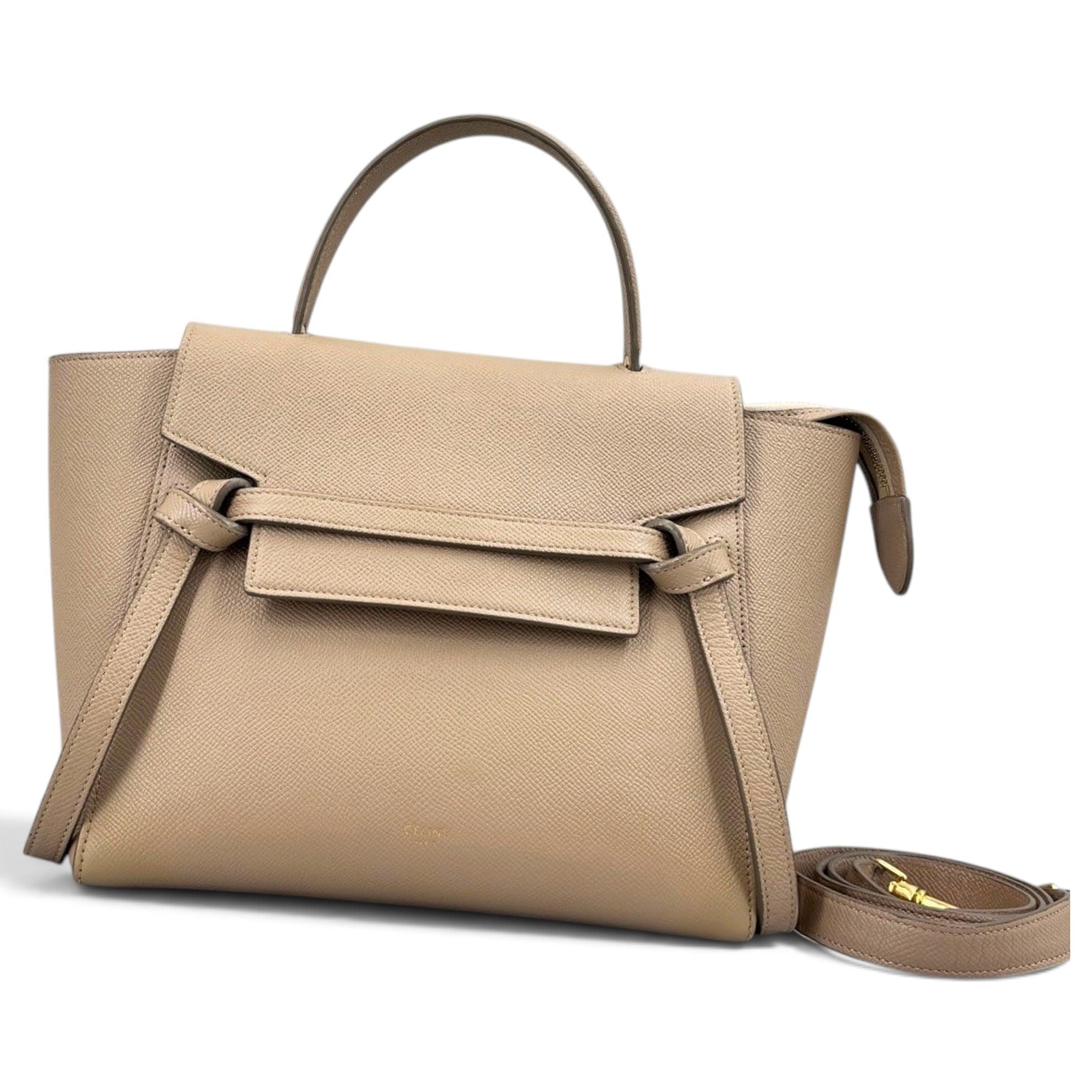 Belt leather handbag