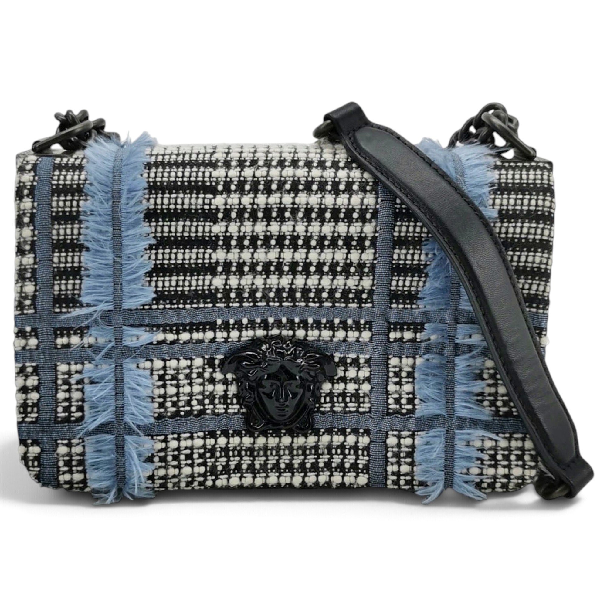 Versace La Medusa tweed handbag
