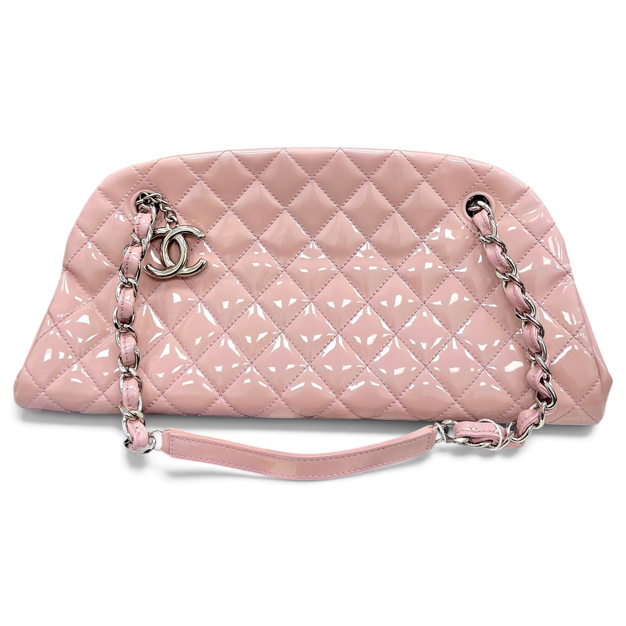 Mademoiselle patent leather handbag