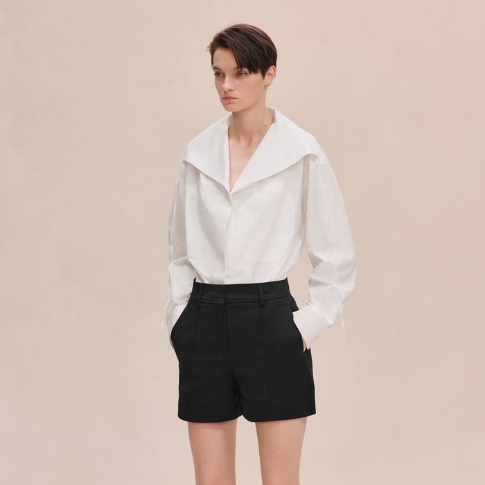 Noir Double Cotton Twill Shorts