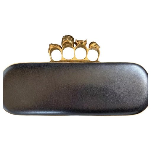 Knuckle leather clutch bag