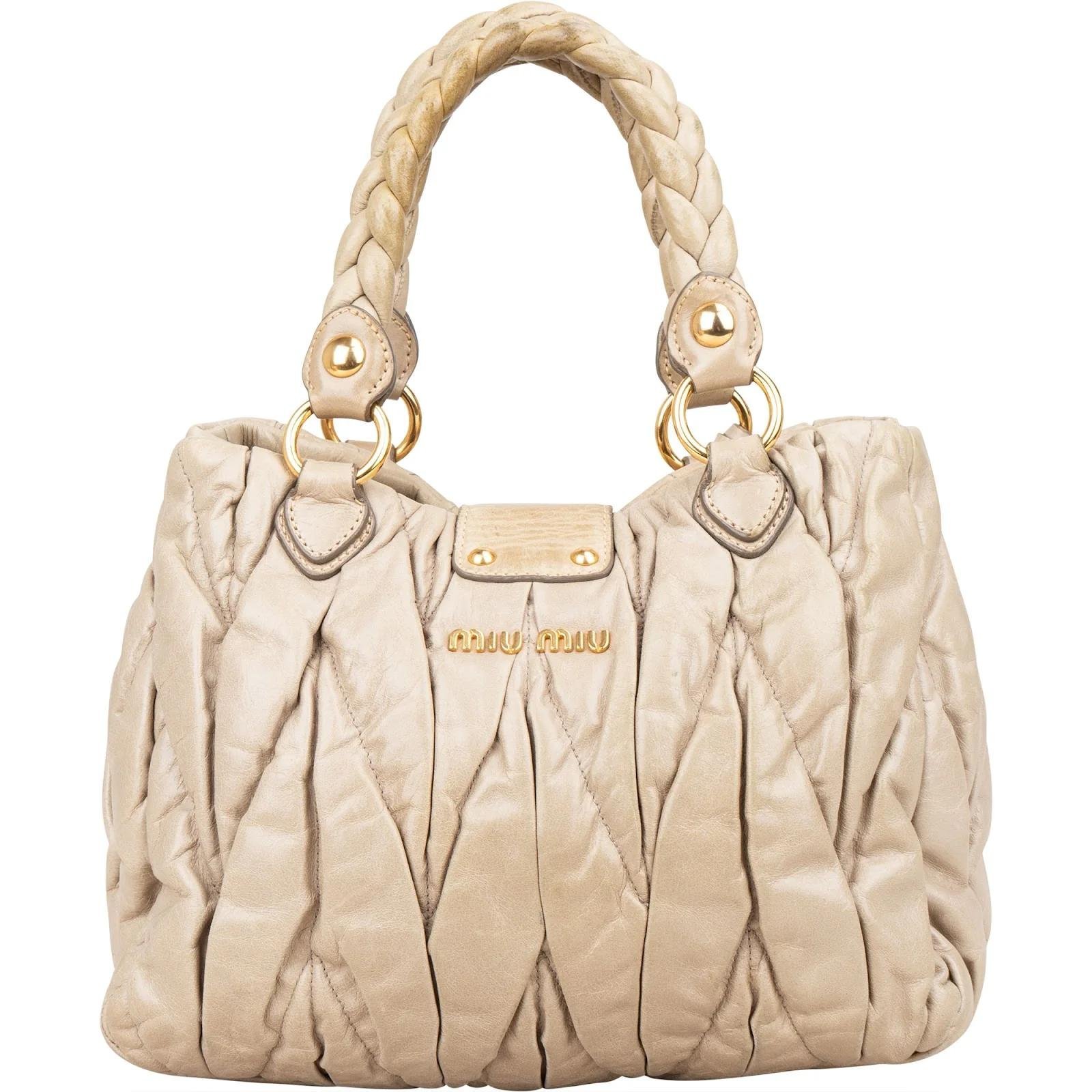 Miu Miu Matelassé leather handbag