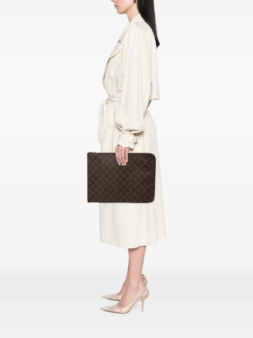 1986 Monogram Poche Documents Portfolio business bag