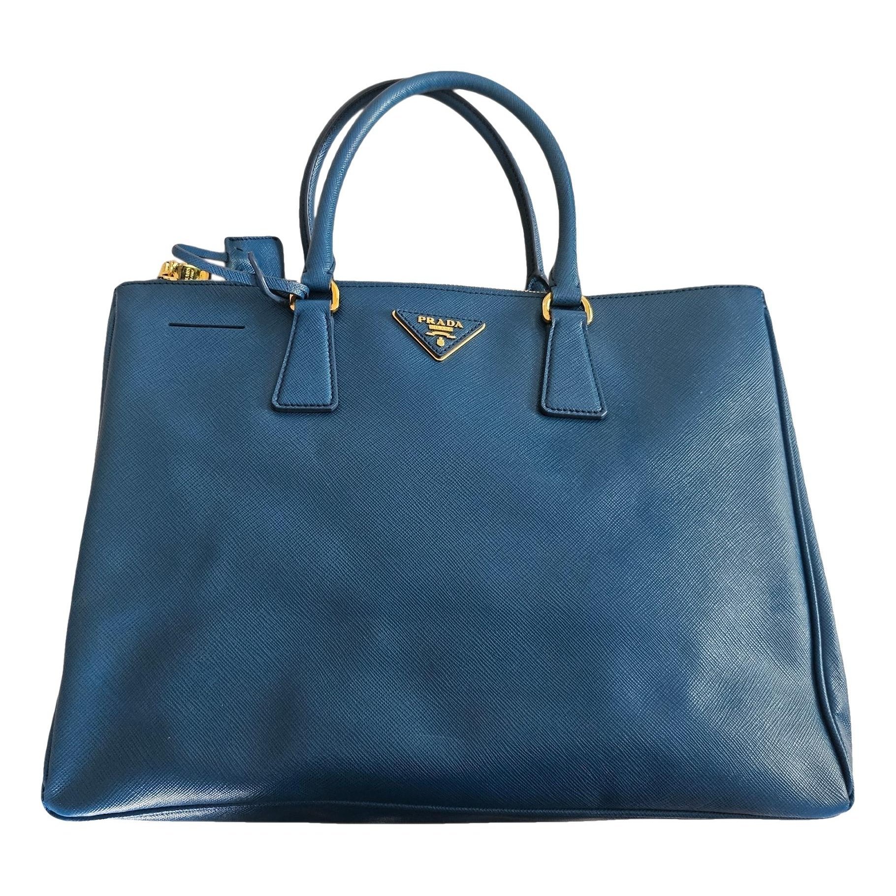 Double leather handbag